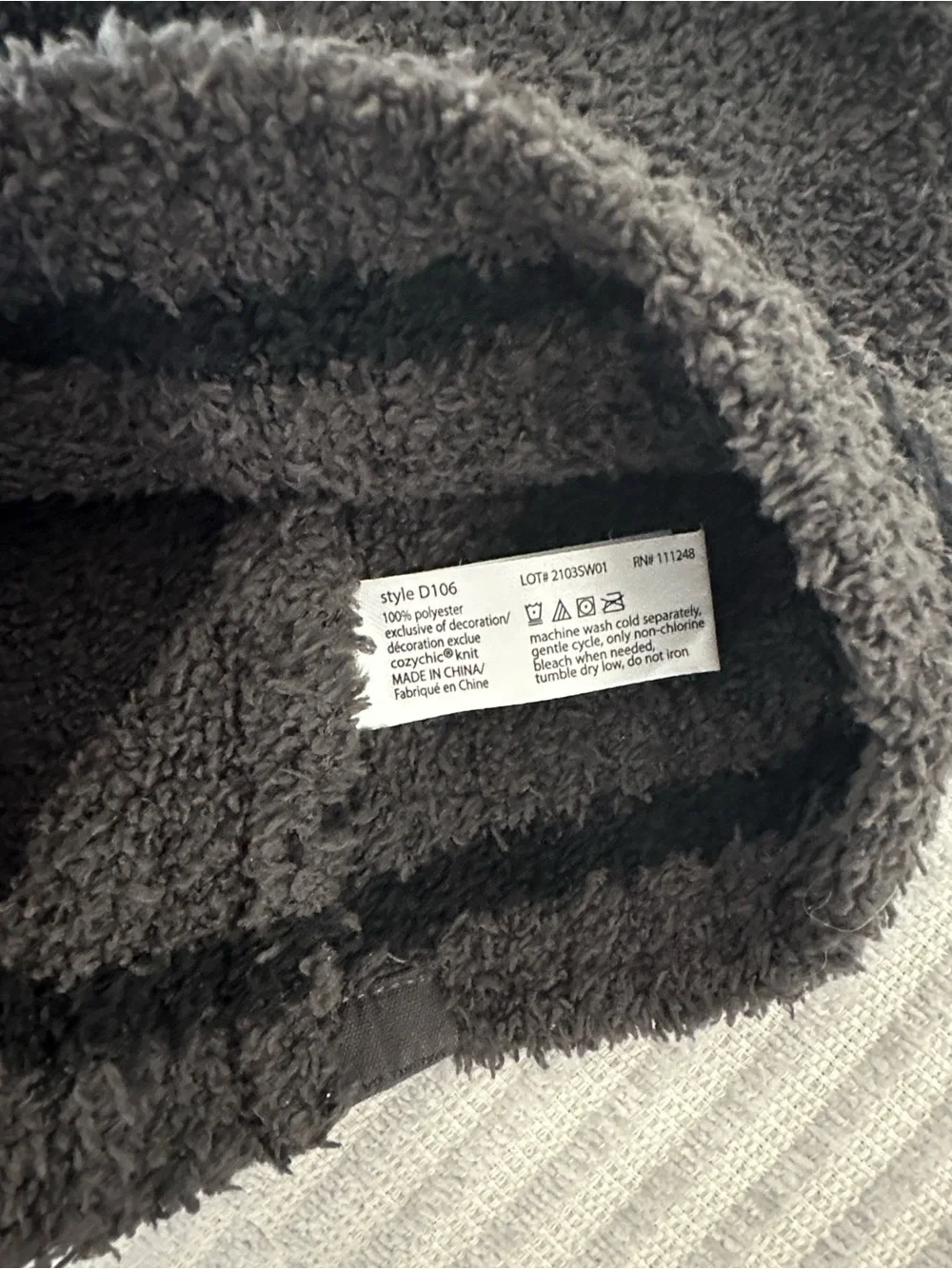 Barefoot Dreams CozyChic Adult Classic Mickey Mouse Beanie Disney Series Gray - Picture 7 of 8